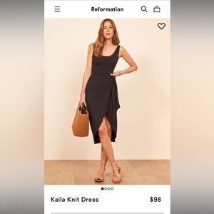 Reformation Kaila dress size small in black